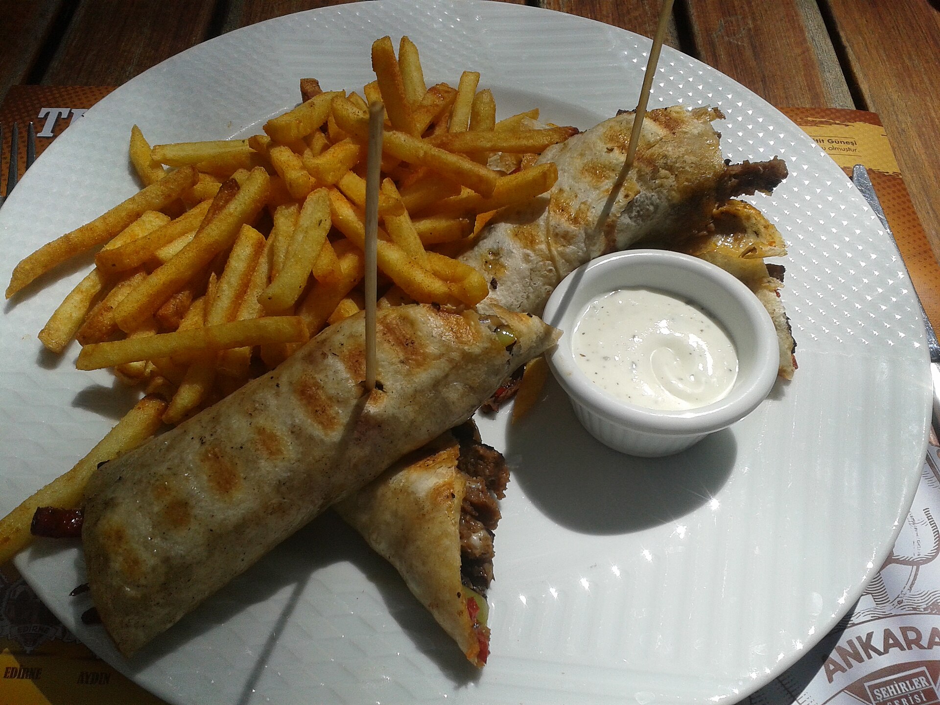 Suya Beef Wrap, Wraps & Burgers
